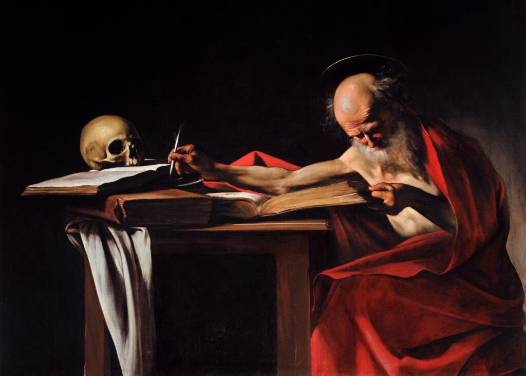 Saint Jérôme écrivant du Caravage — image d'en-tête du site Hors Cadre