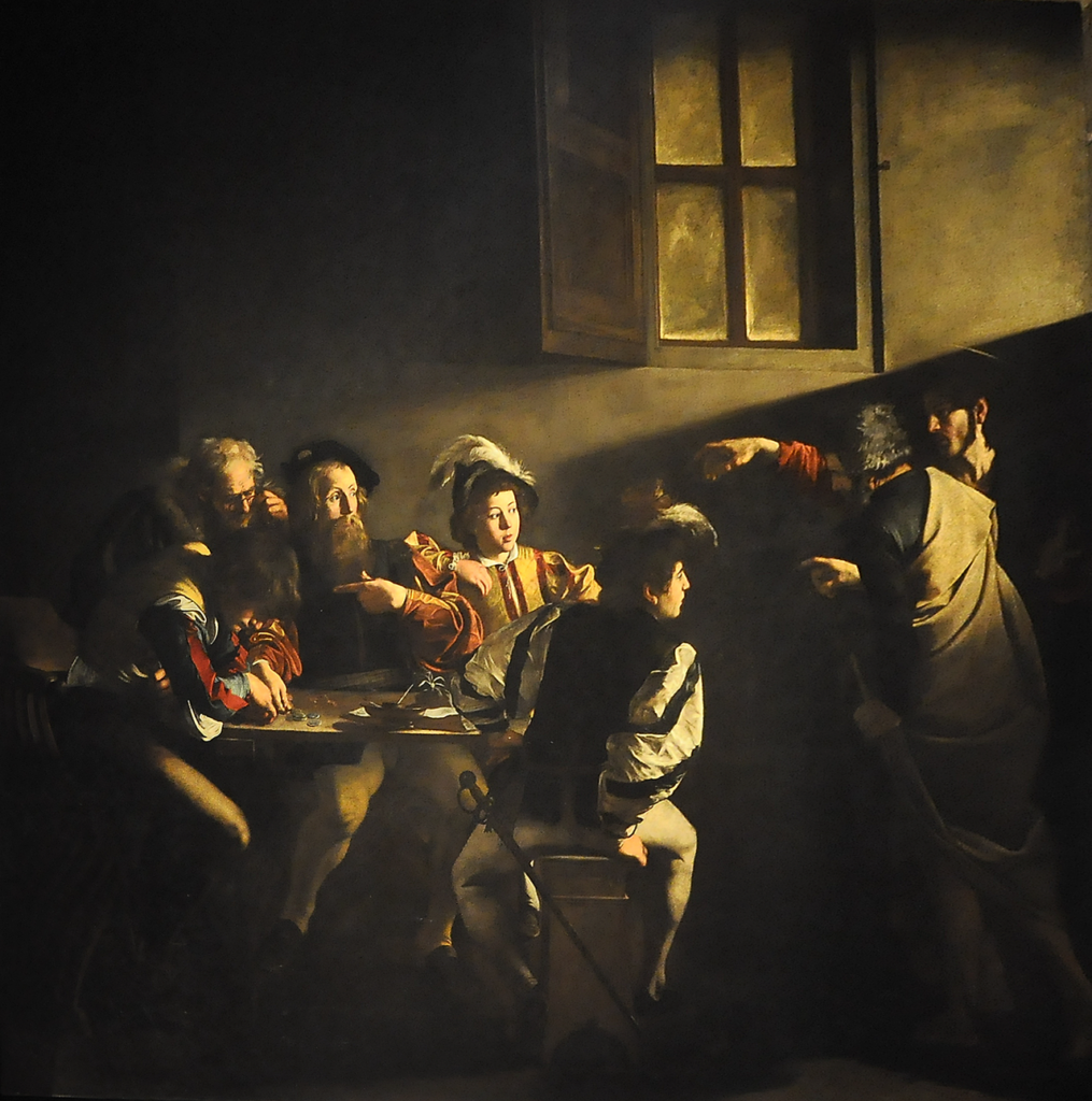 La Vocation de saint Matthieu, peinture du Caravage conservée à l'église Saint-Louis-des-Français à Rome