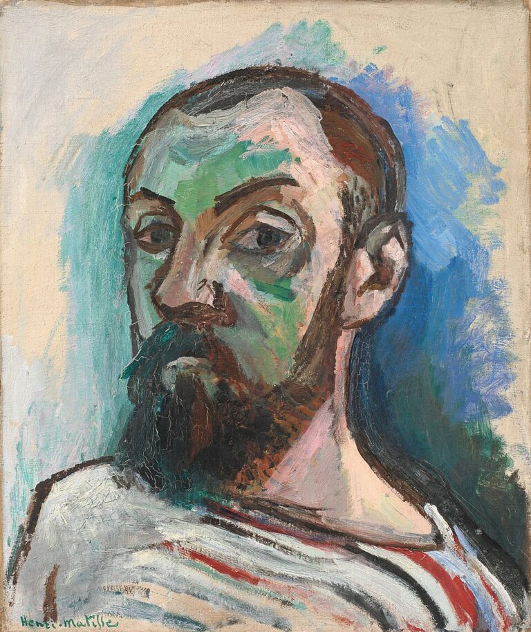 Autoportrait à la chemise rayée, Henri Matisse 1906, SMK Copenhague