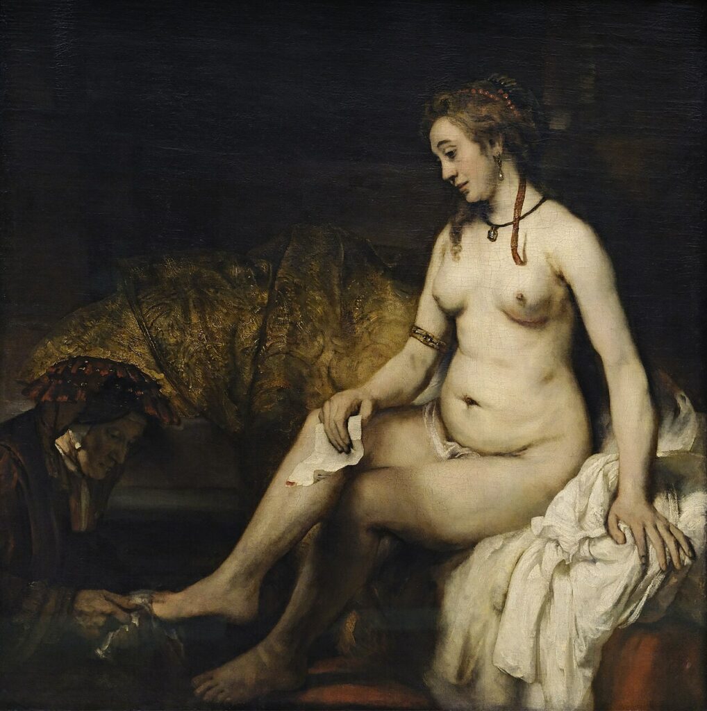 Bethsabée au bain tenant la lettre du roi David, Rembrandt 1654, musée du Louvre