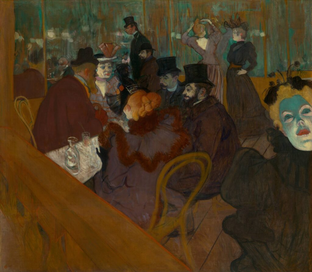 Au Moulin Rouge, Henri de Toulouse-Lautrec 1892-1895, Art Institute of Chicago