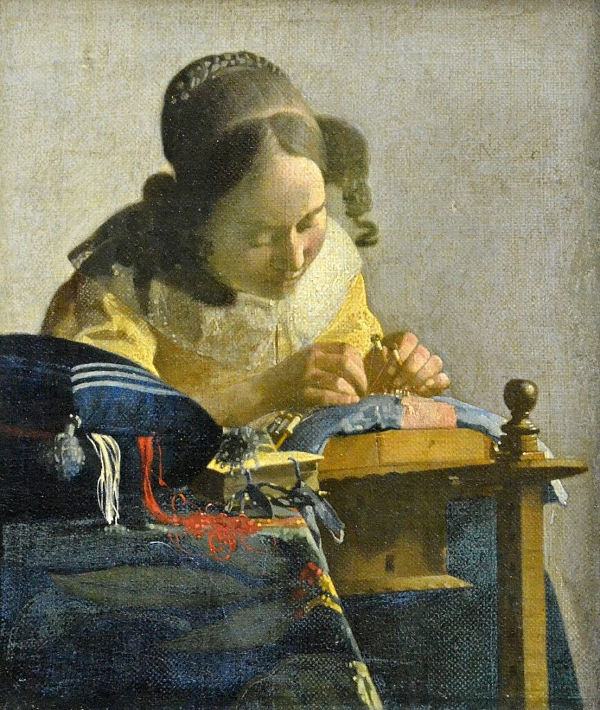 La Dentellière, Johannes Vermeer vers 1669-1670, musée du Louvre