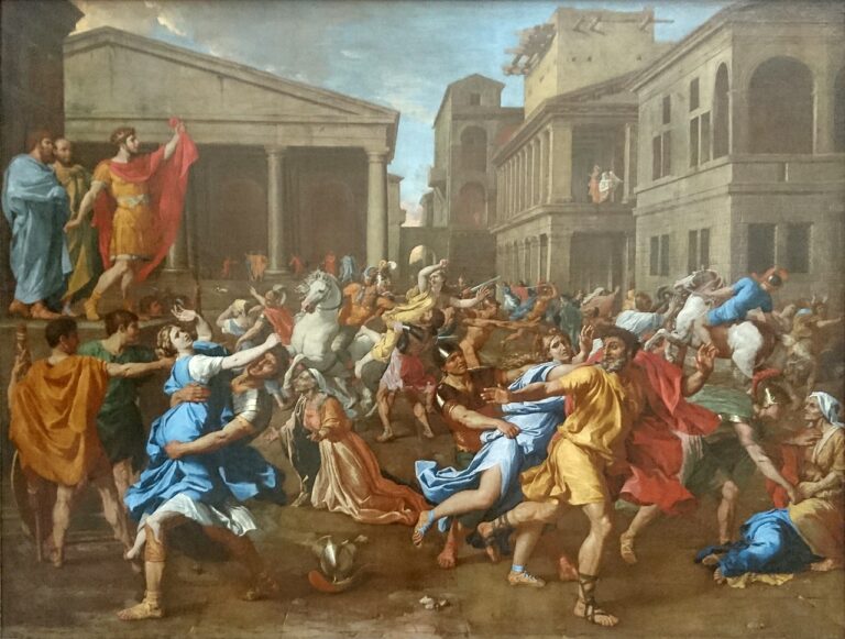 L'Enlèvement des Sabines, Nicolas Poussin v. 1637-1638, musée du Louvre