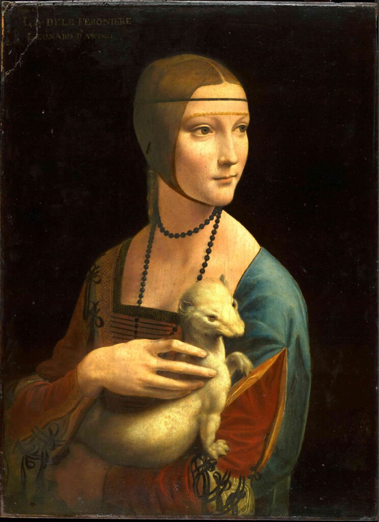 La Dame à l'hermine, Léonard de Vinci, Musée national de Cracovie