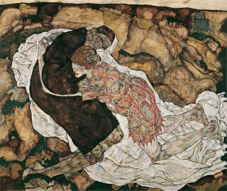 La Mort et la Jeune Fille, Egon Schiele 1915, Belvédère de Vienne